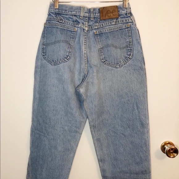 ✿ Rare Vintage Lee Rider Light Wash High Waist Straight Leg Jeans Size 24 - Picture 6 of 7